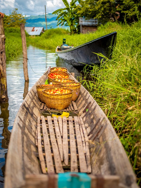 Boat in Inle Lake, Myanmar
