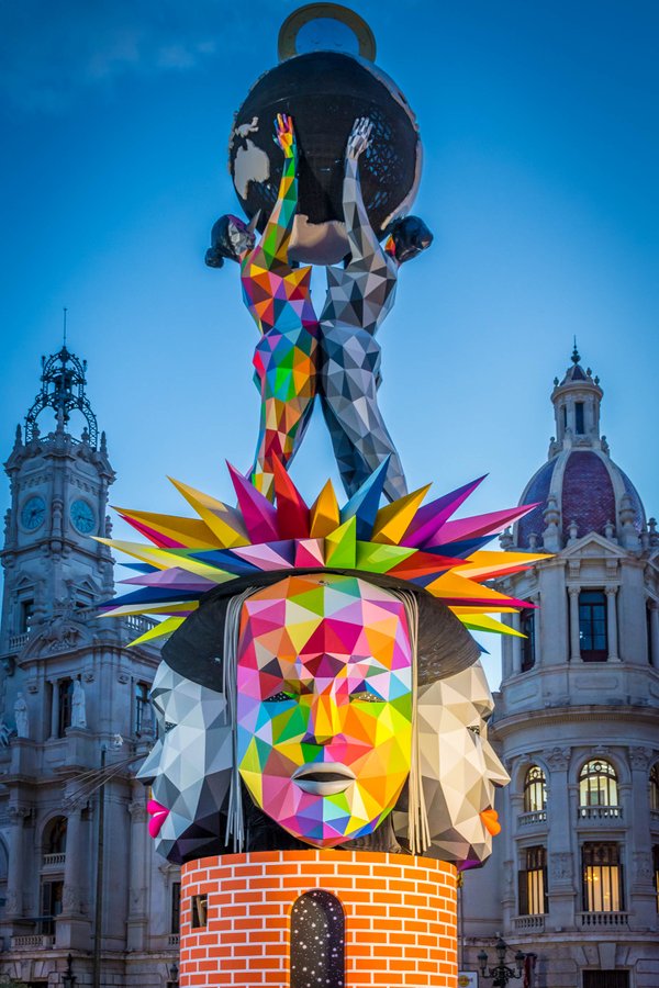 Colourful Fallas Sculpture in Valencia, Spain