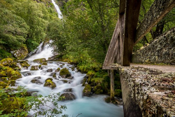 Waterfall in Aurland, Norway